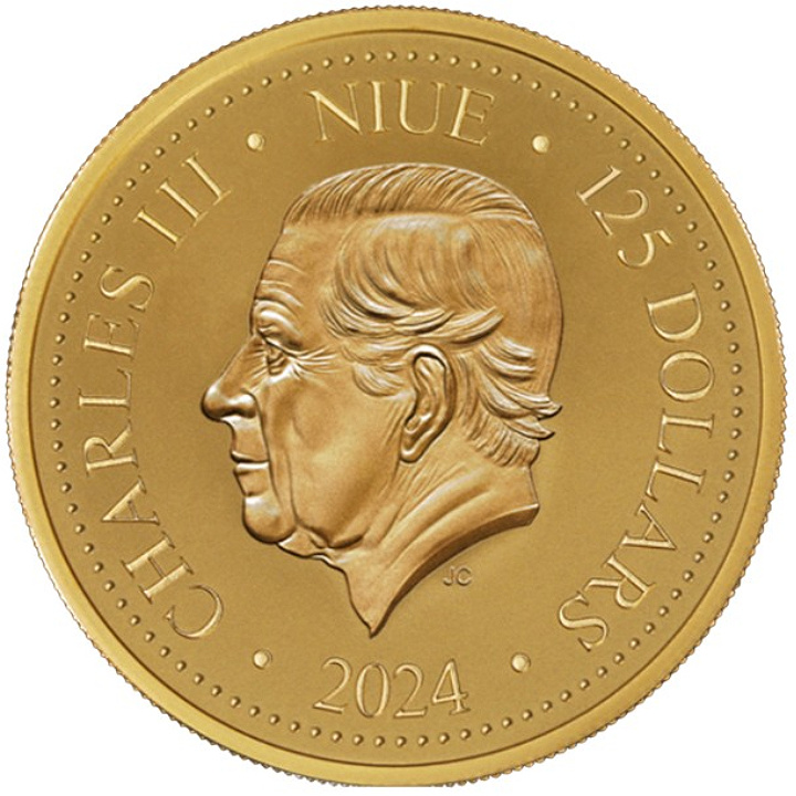 Niue: Phoenix 1/2 oz Gold 2024 Prooflike Coin