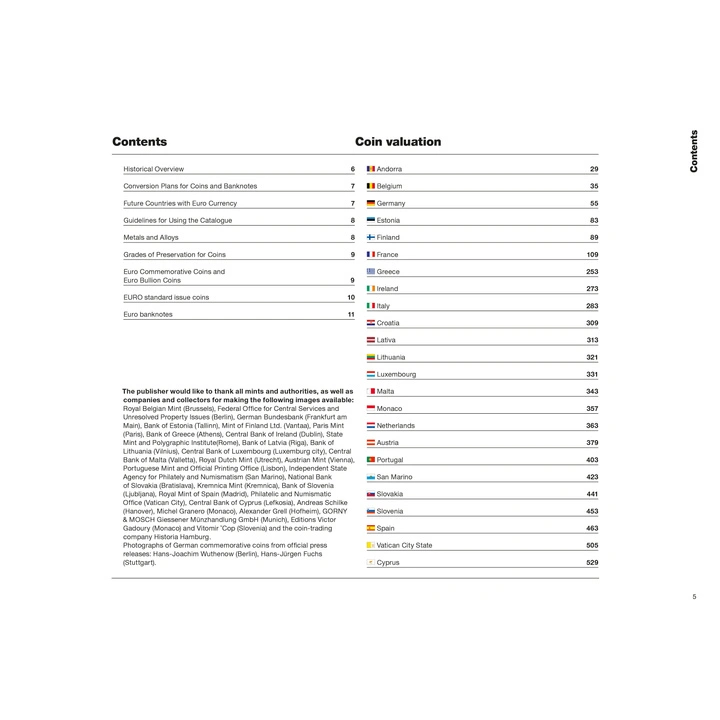 Leuchtturm - Catalog de monede și bancnote euro 2025 engleză