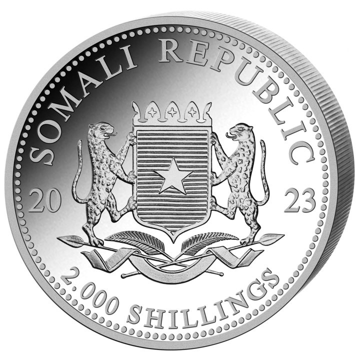 African Wildlife: Somalia Elephant 1000 g Silber 2023
