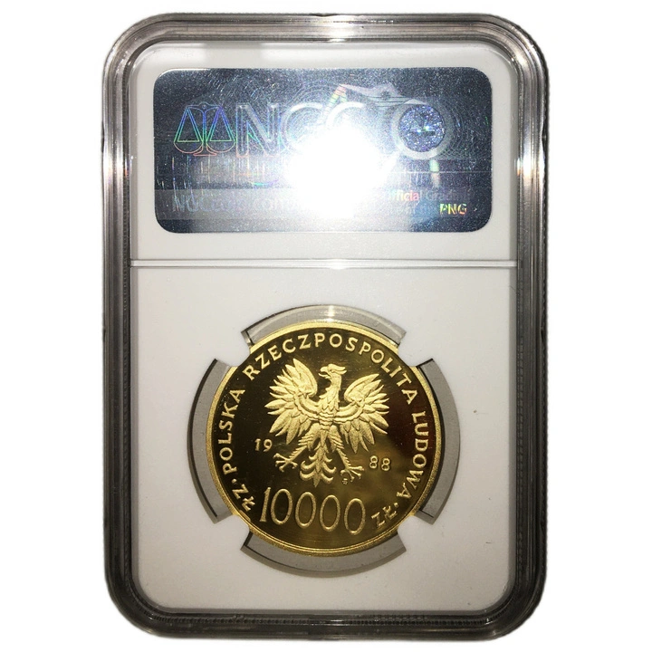 Monedă de Aur Ioan Paul al II-lea - X Ani de Pontificat 1 Uncie de Aur 1988 NGC PF 68 Ultra Cameo