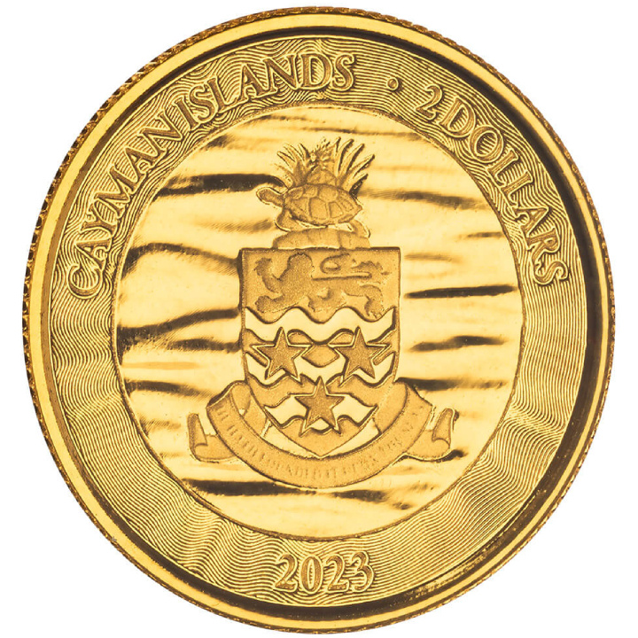 Cayman Islands: Loggerhead Turtle 1/10 uncji Złota 2023 Prooflike