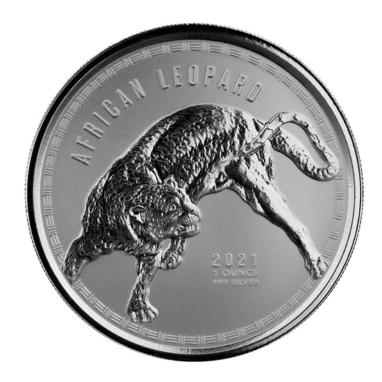 Ghana: African Leopard 1 uncja Srebra 2021