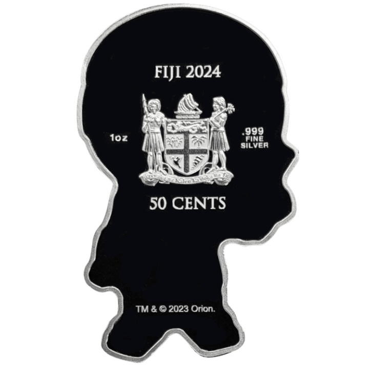 Fiji: Robocop 1 oncia d'argento 2024 Shaped Prooflike Coin