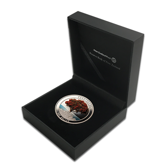 Pohutukawa coloured 1 oz Silver 2021 Proof