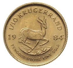 Krugerrand 1/10 oncia d'oro 1984