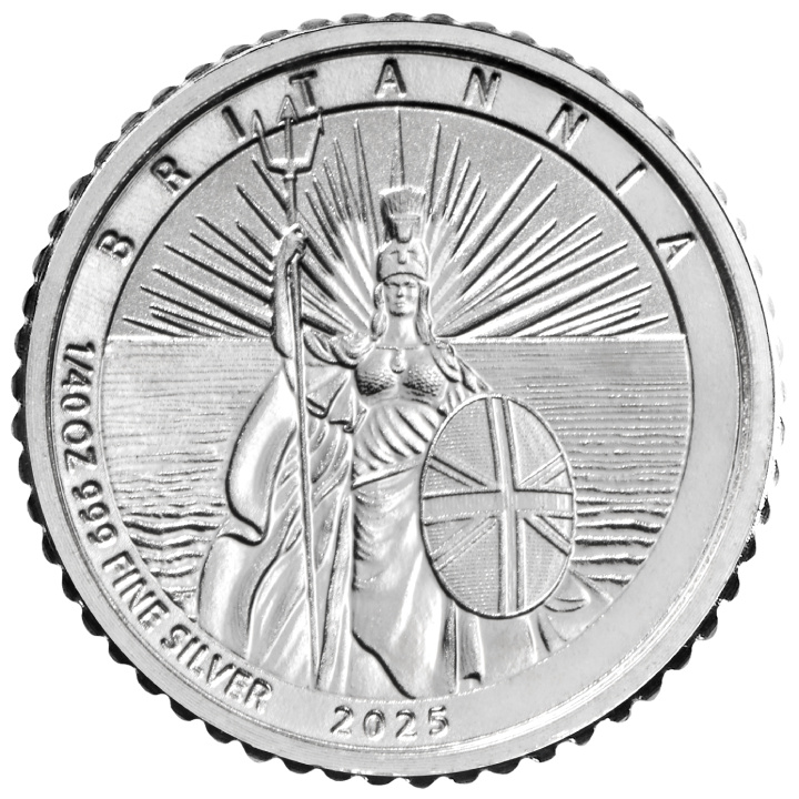 Britannia Four-Coin Silber Set 2025 Reverse Frosted