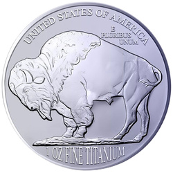 Titanmedaille Amerikanischer Bison 1 Unze Titan 2027