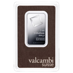 Valcambi 1 uncia palládium rúd