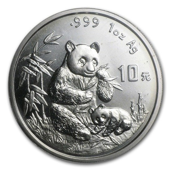 Chińska Panda 1 uncja Srebra 1996