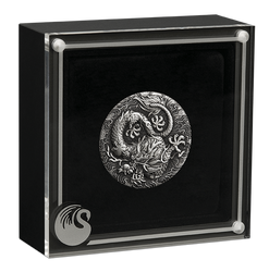 Chinese Myths and Legends: Dragon 2oz Silver 2022 Antiqued Coin
