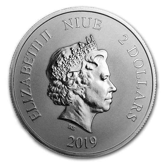 Niue: Animales Celestiales - Tigre Blanco 1 oz Plata 2019