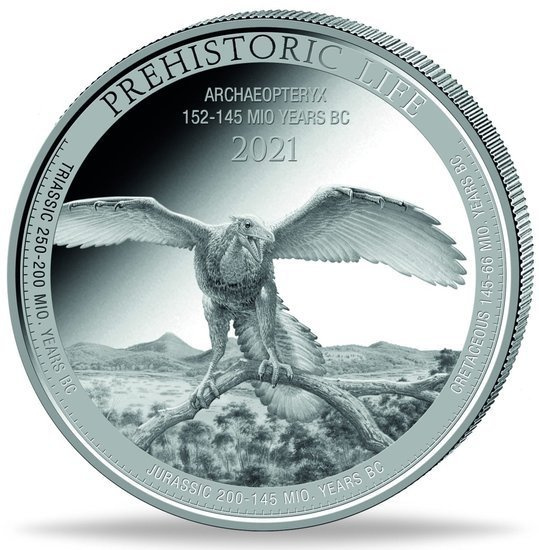 Congo: Vita preistorica - Archaeopteryx 1 oncia d'argento 2021