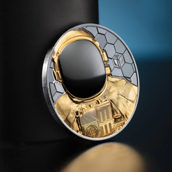 Cook Islands: Real Heroes - Astronaut 5 oz Gold 2024 Black Proof
