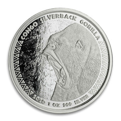 Congo: Silverback Gorilla 1 oz Silber 2020