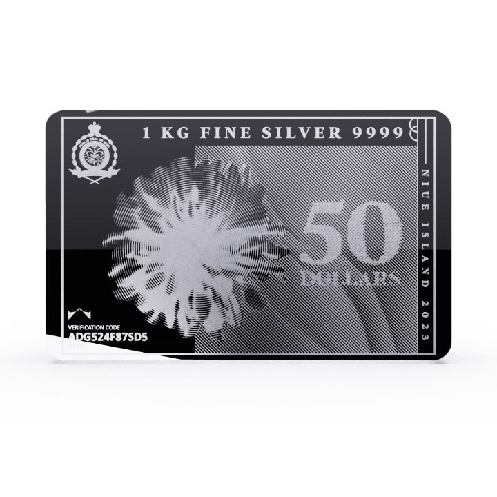 Lingot Niue : Silver Note Coinbar 1000 grammes d'argent 2023