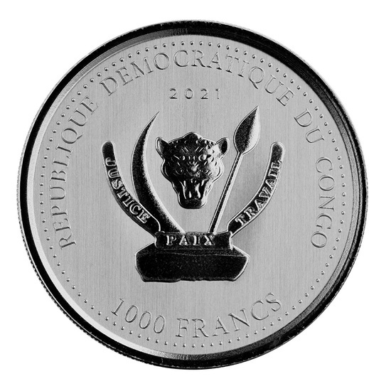 Congo: Shoebill Stork 1 oz Plata 2021