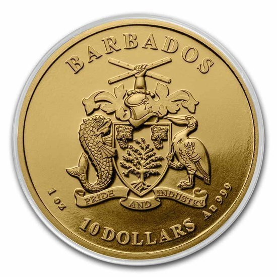 Barbados: Seepferdchen 1 oz Gold 2021