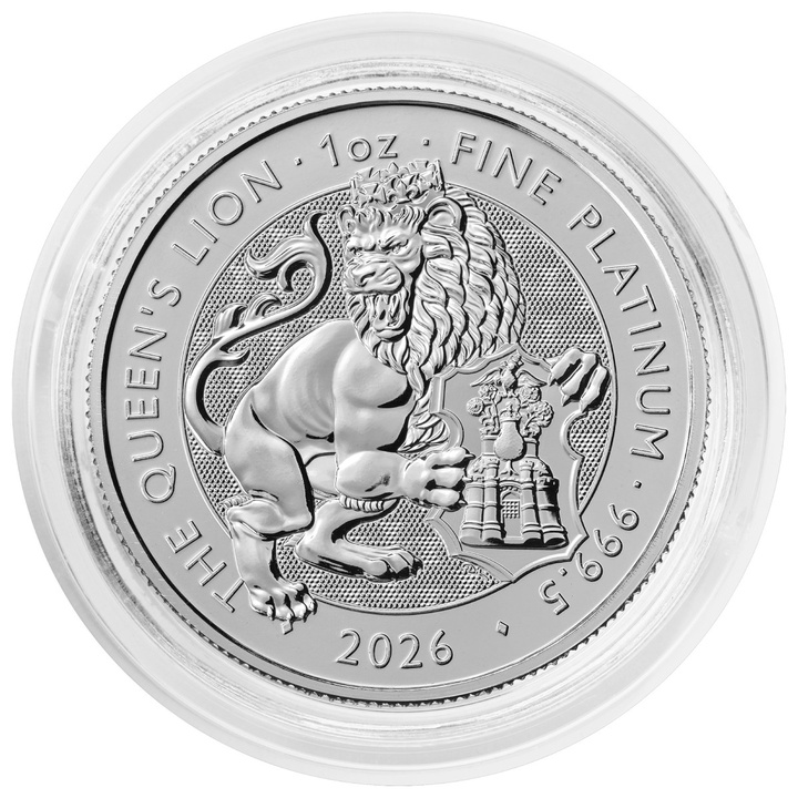 The Royal Tudor Beasts: Queen's Lion 1 unce Platiny 2026
