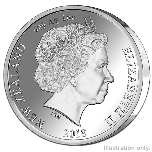 Bebé Real de color 1 oz Plata 2018 Proof