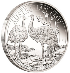 Australijski Emu 1 uncja Srebra 2019 Proof Certyfikat od 1 do 20