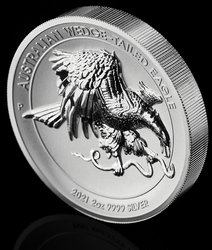 Orzeł Australijski 2 uncje Srebra 2021 Proof Ultra High Relief