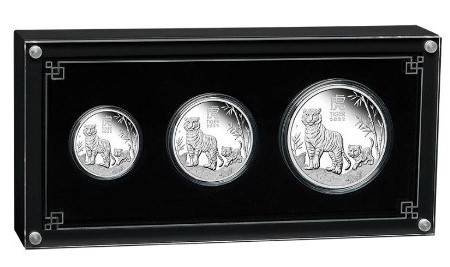 Lunar III: Rok Tygrysa - Zestaw 3 monet Srebro 2022 Proof