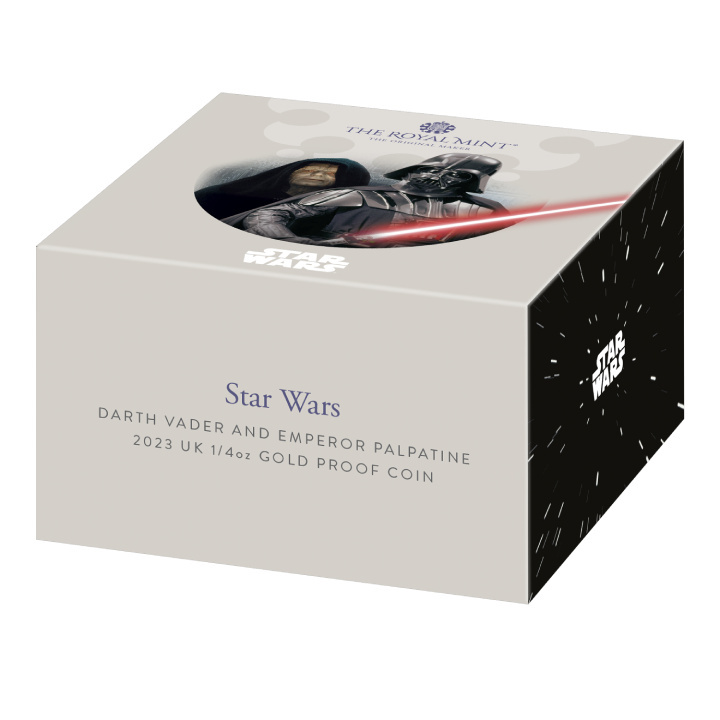 Star Wars: Darth Vader e Imperatore Palpatine 1/4 oncia Oro 2023 Proof