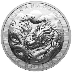 Canada : Année du dragon 50 Argent 2024 Proof Extraordinairement haut relief