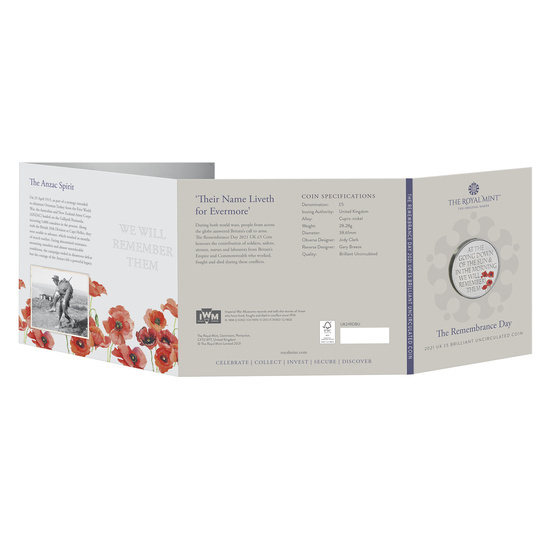 El Día del Recuerdo en color 28,28 gramos Cobre 2021