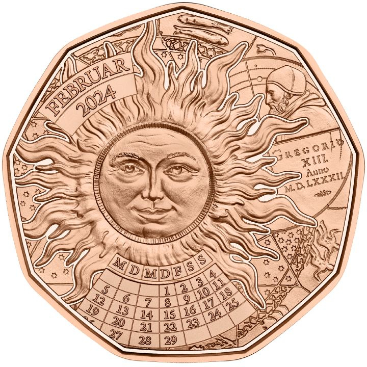 New Year Coin - Lucky Leap 5 Euro Miedź 2024
