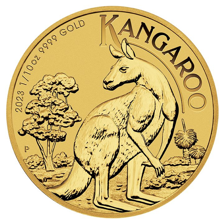 Kangourou australien 1/10 once d'or 2023