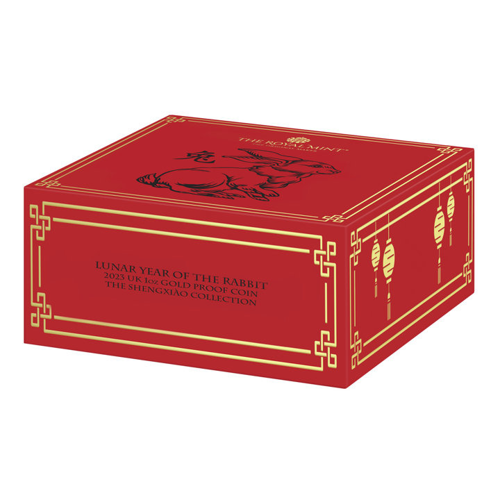 Royal Mint Lunar: Rok králíka 1 unce zlata 2023 Proof