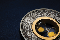 Tuvalu: Hourglass 2 oz Silver 2021 Antiqued Coin