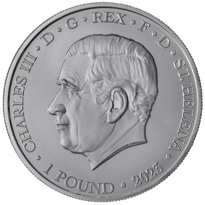 St Helena Queen's Memorial 1926-2022 1 uncja Srebra 2023