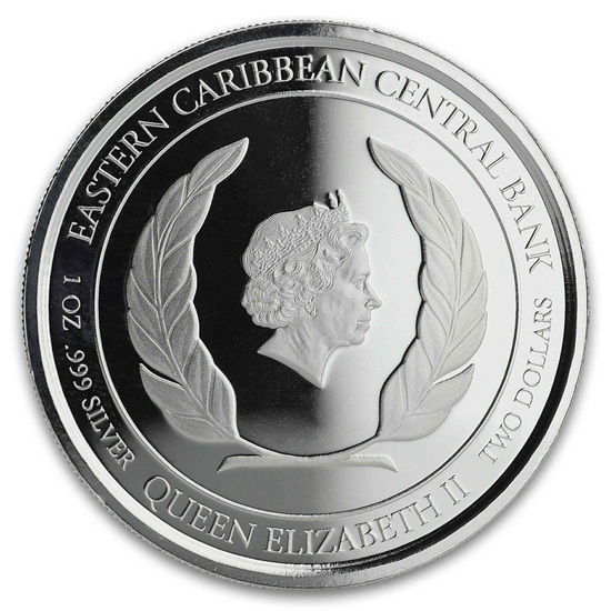 Montserrat: Emerald Isle of the Caribbean kolorowany 1 uncja Srebra 2019 Proof