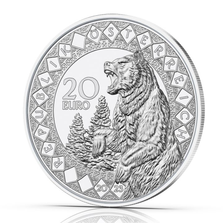 America - Il potere curativo dell'orso 20 Euro Argento 2023 Proof