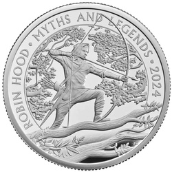 Mitos y Leyendas: Robin Hood 2 oz Plata 2024 Proof