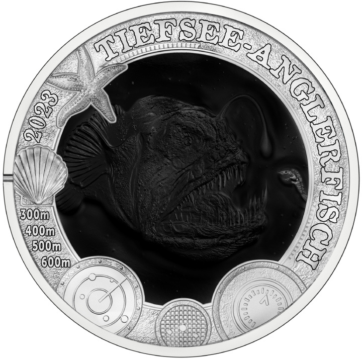 Deep-sea Anglerfish coloured 3 Euro Copper 2023