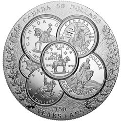 Canada: Collezione di monete curata - RCMP $50 Argento 2023 Proof Moneta a rilievo ultra alto