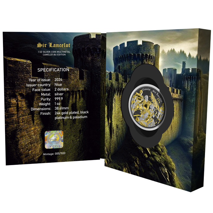 Niue: Camelot - Sir Lancelot 1 oz Silber 2024 Multimetal Coin