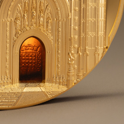 Palau: Tiffany Art Metropolis - Palace of Westminster kolorowany 5 uncji 2023 Proof Ultra High Relief