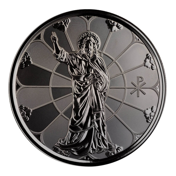 Samoa: Light of Christ 1 oncia d'argento 2022 Black Rhodium Proof