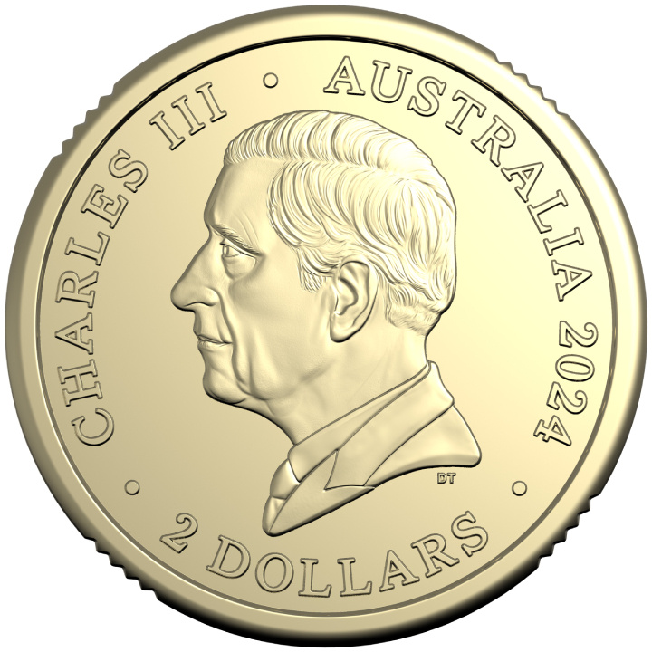 RAM: Kriegstiere Gedenken $2 farbig 2024 Unzirkulierte Münze "C" Prägezeichen