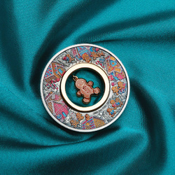 The Perth Mint Gingerbread Christmas Colored 2 oz Silver 2026 Antiqued