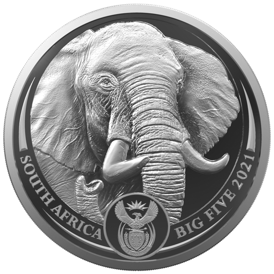 Big Five II: Elephant 1 oncia d'argento 2021