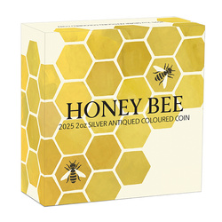 Australia: Ape mellifera colorata 2 once d'argento 2025 Moneta antica
