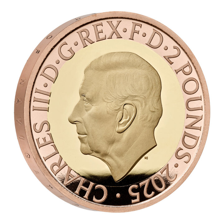 Lote de 5 monedas de oro del Reino Unido 2025 Proof Commemorative Coin