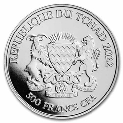 Chad: Animales Celtas - Gallo 1 oz Plata 2022