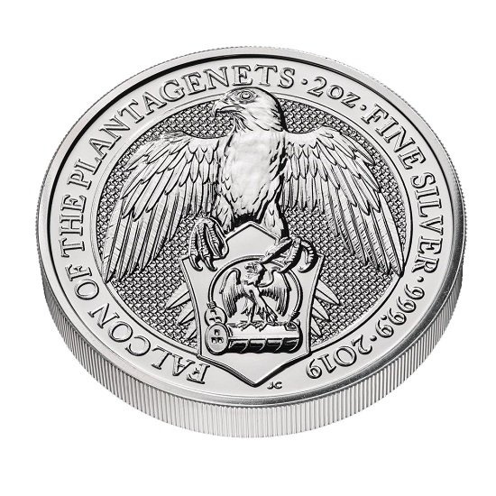 The Queen’s Beasts 2019: The Falcon of the Plantagenets 2 oz Silber