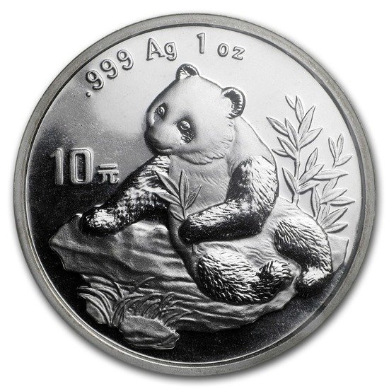 Chińska Panda 1 uncja Srebra 1998